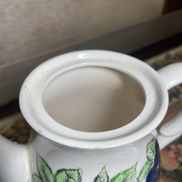 Vintage Italian Fruit Teapot Pottery Ceramic Italian Tea - Picture 3 of 7